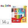 ROTULADOR MARCA CARIOCA JOY ESTUCHE DE 12 UNIDADES COLORES SURTIDOS + 2 GRATIS