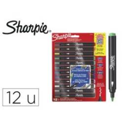 ROTULADOR MARCA SHARPIE ACRYLIC PUNTA REDONDA BLISTER DE 12 UNIDADES COLORES SURTIDOS