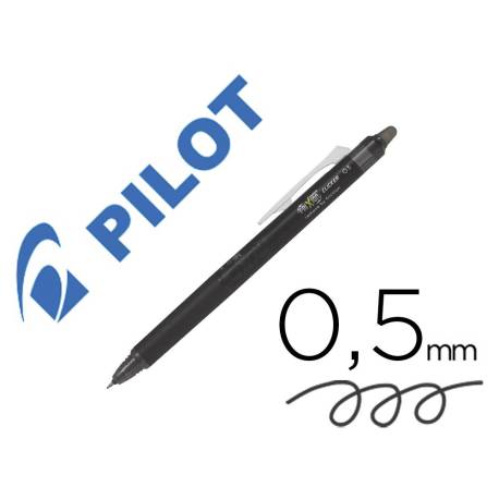 BOLIGRAFO PILOT FRIXION POINT CLICKER BORRABLE 0,5 MM COLOR NEGRO