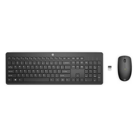 SET TECLADO + RATON INALAMBRICO MARCA HP COMBO 235 COLOR NEGRO