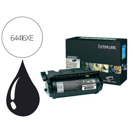 TONER LEXMARK LASER T644 64416XE NEGRO 32000 PAGINAS