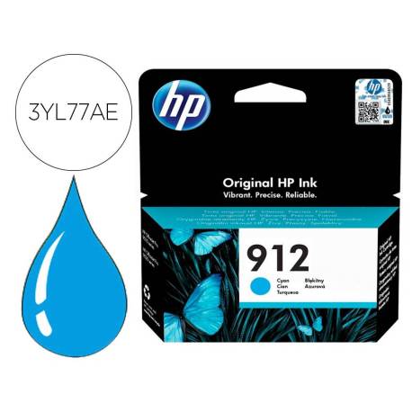 CARTUCHO INK-JET HP 912 COLOR CIAN 3YL77AE