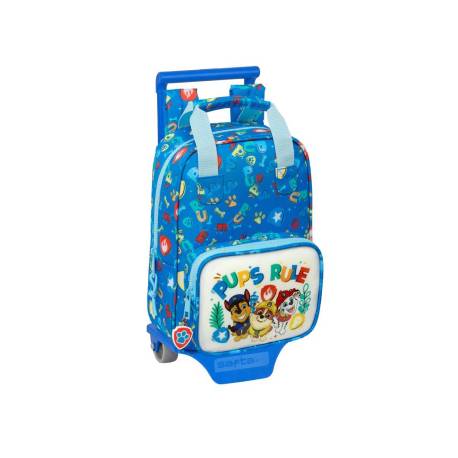 MOCHILA GUARDERIA CON CARRO SAFTA PAW PATROL PUPS RULE 280X200X80 MM POLIESTER