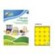 ETIQUETA ADHESIVA TICO COLOR AMARILLO FLUOR PERMANENTE FSC LASER/INKJET/FOTOCOPIA REDONDA 63,5 MM CAJA DE 840 UNIDADES