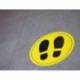 CIRCULO DE SEÑALIZACION ADHESIVO APLI PARA SUELO PVC 100 MC PIES AMARILLO/NEGRO DIAMETRO 30 CM