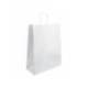 BOLSA KRAFT BASIKA CELULOSA COLOR BLANCO 90 GR ASA RETORCIDA TAMAÑO "S" 240X100X320 MM