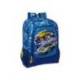 MOCHILA ESCOLAR SAFTA ADAPTABLE A CARRO HOT WHEELS SONNY 420X330X140 MM POLIESTER