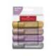 ROTULADOR FABER FLUORESCENTE TEXLINER 46 METALICO ESTUCHE 4 UNIDADES COLORES SURTIDOS