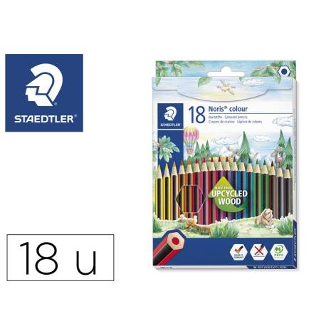 Lapices de colores Staedtler Wopex ecológicos 18 colores largos