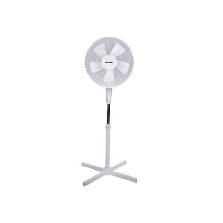 VENTILADOR BLAUPUNKT PIE BASE CRUZADA 5 ASPAS 3 VELOCIDADES ALTURA REGULABLE CON MANDO DISTANCIA+TEMPORIZADOR 45W BLANCO