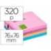 Bloc de notas adhesivas quita y pon q-connect con 320 hojas 76x76mm