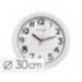 Reloj de pared plastico 30 cm marco color blanco