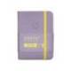 CUADERNO CON GOMILLA ANTARTIK NOTES TAPA DURA DIN A7 HOJAS LISAS MORADO Y AMARILLO 80 HOJAS 80 GR FSC