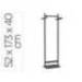 PERCHERO METALICO MAUL SALSA 8 COLGADORES NEGRO 520X1730X400 MM