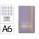 CUADERNO CON GOMILLA ANTARTIK NOTES TAPA BLANDA DIN A6 CUADRICULA MORADO Y AMARILLO 100 HOJAS 80 GR FSC