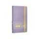 CUADERNO CON GOMILLA ANTARTIK NOTES TAPA BLANDA DIN A6 RAYAS MORADO Y AMARILLO 100 HOJAS 80 GR FSC