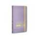 CUADERNO CON GOMILLA ANTARTIK NOTES TAPA DURA DIN A6 HOJAS CUADRICULA MORADO Y AMARILLO 100 HOJAS 80 GR FSC