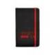 CUADERNO CON GOMILLA ANTARTIK NOTES TAPA DURA DIN A6 HOJAS CUADRICULA NEGRO Y ROJO 100 HOJAS 80 GR FSC