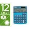 CALCULADORA LIDERPAPEL SOBREMESA XF28 12 DIGITOS AZUL DOBLE LINEA COSTES VENTAS MARGEN Y TASAS SOLAR Y PILAS