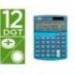 CALCULADORA LIDERPAPEL SOBREMESA XF28 12 DIGITOS AZUL DOBLE LINEA COSTES VENTAS MARGEN Y TASAS SOLAR Y PILAS