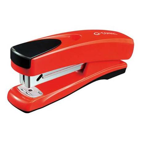 Grapadora Q-Connect kf02150 metalica color rojo. Capacidad 20 hojas.