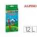 Lapices de Colores Alpino Hexagonales Caja 12 lapices largos