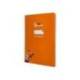 CUADERNO ESPIRAL LIDERPAPEL DIN A4 PAUTAGUIA TAPA DURA 80H 90 GR CUADRO PAUTADO 2,5MM NARANJA