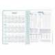 AGENDA ESPIRAL LIDERPAPEL SYROS A5 2025 DÍA PÁGINA TURQUESA PAPEL 60 GR