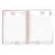 AGENDA ESPIRAL LIDERPAPEL YRO SYROS A5 2025 DÍA PÁGINA ROJO PAPEL 60 GR