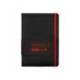 CUADERNO CON GOMILLA ANTARTIK NOTES TAPA DURA DIN A5 HOJAS CUADRICULA NEGRO Y ROJO 100 HOJAS 80 GR FSC