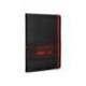 CUADERNO CON GOMILLA ANTARTIK NOTES TAPA DURA DIN A5 HOJAS CUADRICULA NEGRO Y ROJO 100 HOJAS 80 GR FSC