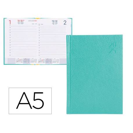 AGENDA ENCUADERNADA LIDERPAPEL CORFU DIN A5 2025 DIA PAGINA C OLOR VERDE MENTA PAPEL 60 GR