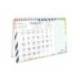 CALENDARIO ESPIRAL TRIANGULAR MARCA LIDERPAPEL DE SOBREMESA SERIE JOVEN 2025 14X14 CM PAPEL 128 GR CON PEGATINAS