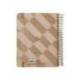 AGENDA ESPIRAL ANTARTIK PATTERN A5+ 2025 DIA PAGINA ROSA NUDE PAPEL 80 GR