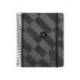 AGENDA ESPIRAL ANTARTIK PATTERN A5+ 2025 DIA PAGINA NEGRO PAPEL 80 GR