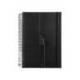 AGENDA ESPIRAL LIDERPAPEL OLBIA A5 2025 DIA PAGINA NEGRO PAPEL 60 GR