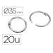 Anillas bisagra niqueladas n.3 diametro 35 mm. Caja de 20
