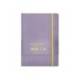 CUADERNO CON GOMILLA ANTARTIK NOTES TAPA BLANDA DIN A5 HOJAS RAYAS MORADO Y AMARILLO 80 HOJAS 80 GR FSC