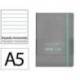 CUADERNO CON GOMILLA ANTARTIK NOTES TAPA BLANDA DIN A5 HOJAS RAYAS GRIS Y TURQUESA 80 HOJAS 80 GR FSC