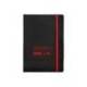 CUADERNO CON GOMILLA ANTARTIK NOTES TAPA BLANDA DIN A5 HOJAS RAYAS NEGRO Y ROJO 80 HOJAS 80 GR FSC