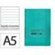 CUADERNO CON GOMILLA ANTARTIK NOTES TAPA BLANDA DIN A5 HOJAS RAYAS TURQUESA 80 HOJAS 80 GR FSC