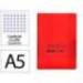 CUADERNO CON GOMILLA ANTARTIK NOTES TAPA BLANDA DIN A5 HOJAS CUADRICULA ROJO 80 HOJAS 80 GR FSC