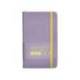 CUADERNO CON GOMILLA ANTARTIK NOTES TAPA DURA DIN A6 HOJAS RAYAS MORADO Y AMARILLO 100 HOJAS 80 GR FSC