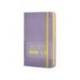 CUADERNO CON GOMILLA ANTARTIK NOTES TAPA DURA DIN A6 HOJAS RAYAS MORADO Y AMARILLO 100 HOJAS 80 GR FSC