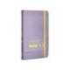 CUADERNO CON GOMILLA ANTARTIK NOTES TAPA DURA DIN A6 HOJAS LISAS MORADO Y AMARILLO 100 HOJAS 80 GR FSC