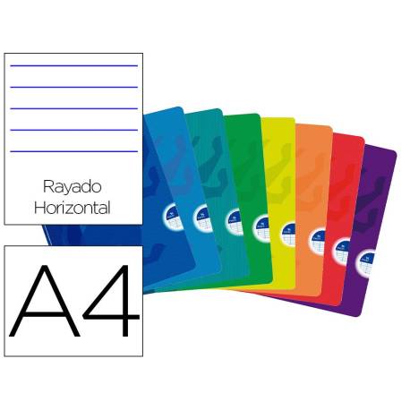 Libreta Escolar Oxford A4 48 hojas Rayado horizontal Colores Surtidos