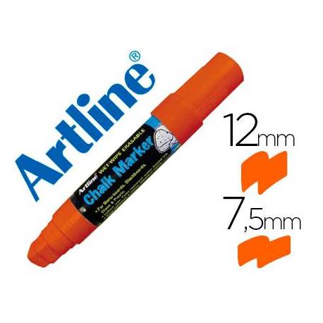 Rotulador Artline EPW-12 para pizarra tipo tiza Color naranja