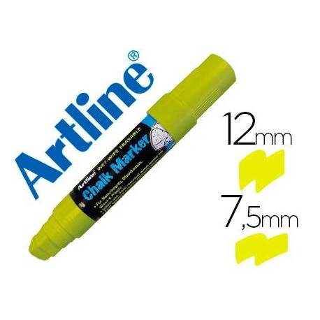 Rotulador Artline EPW-12 para pizarra tipo tiza Color Amarillo