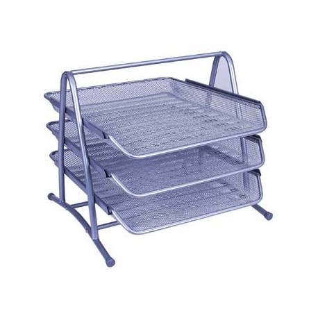 Bandeja sobremesa metalica q-connect kf00822 rejilla plata 3 bandejas movibles 350x278x275 mm