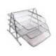 Bandeja sobremesa metalica q-connect kf00822 rejilla plata 3 bandejas movibles 350x278x275 mm